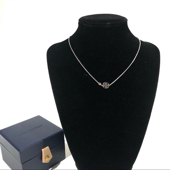 Auth Louis Vuitton 18k Solid White Gold Diamond Idylle Blossom Pendant Necklace - Picture 1 of 9